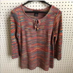 Knit 🌈 RAINBOW Sweater Women’s Medium Top